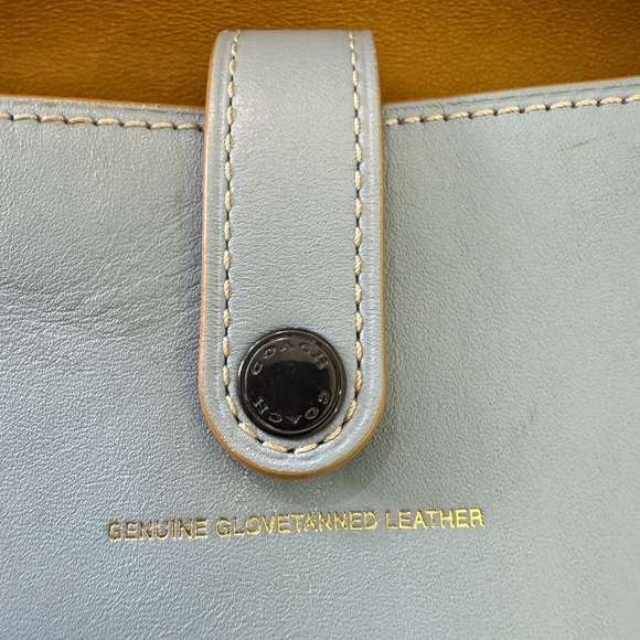 Coach 1941 Saddle Bag 23 Cornflower Blue Glovetanned Leather 20115 EUC - Picture 9 of 14